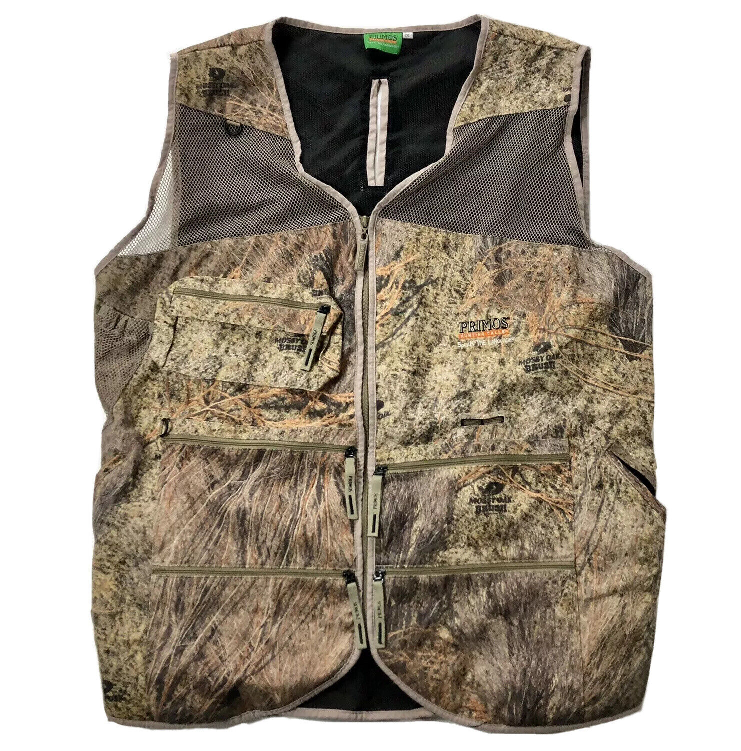 Primo Hunting Calls Mens 2XL Mossy Oak Brush Tactical Hunter Vest