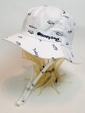 Sunny Dayz Baby/Toddler Floppy Fish Reversible Sun Hat w Adjustable Chin Strap