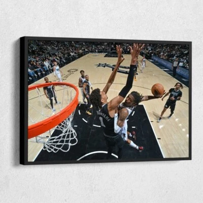 Ja Morant Dunk On Victor Wembanyama Memphis Grizzlies Defeat San Antonio Poster