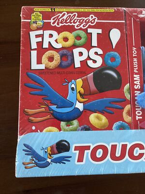 RARE 1990s Kellogg's Froot Loops Unopened 2 boxes set w/ plush