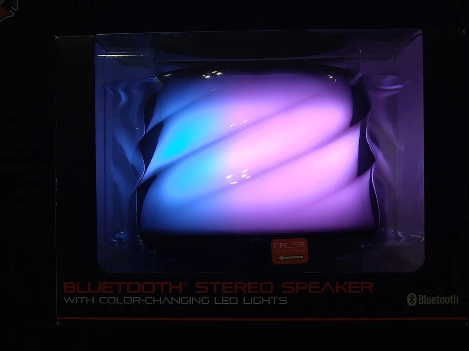 Blackweb Bluetooth Stereo Speaker With Color Changing LED Lights Brand Brand New - Image 3 of 4