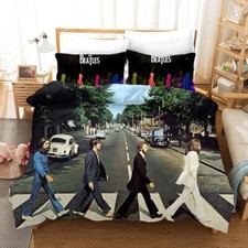 Juego de funda nórdica con banda 3D The Beatles funda nórdica ropa de cama fundas de almohada