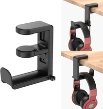 360 Gaming Headphone Hanger Display Stand Holder Hook Under Desk Headset Mount