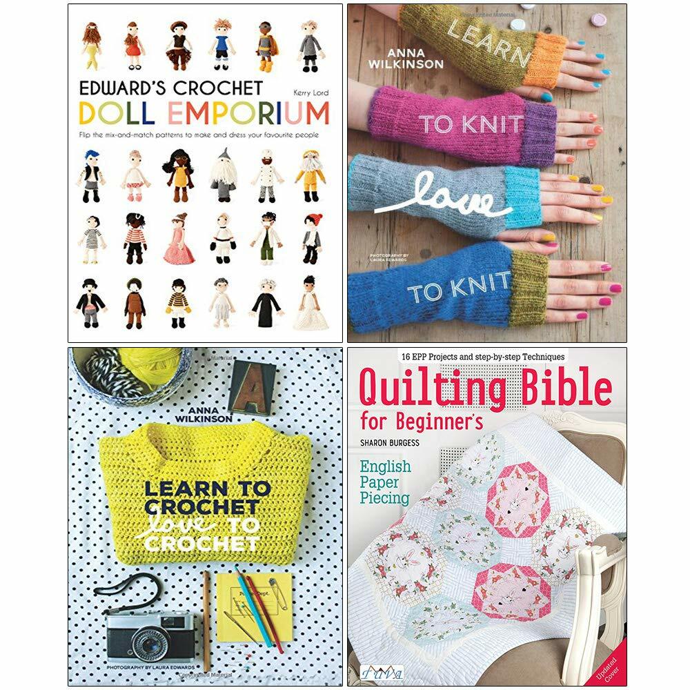 Learn to Knit Love to Knit, Learn to Crochet Love to Crochet 4 Books Collection