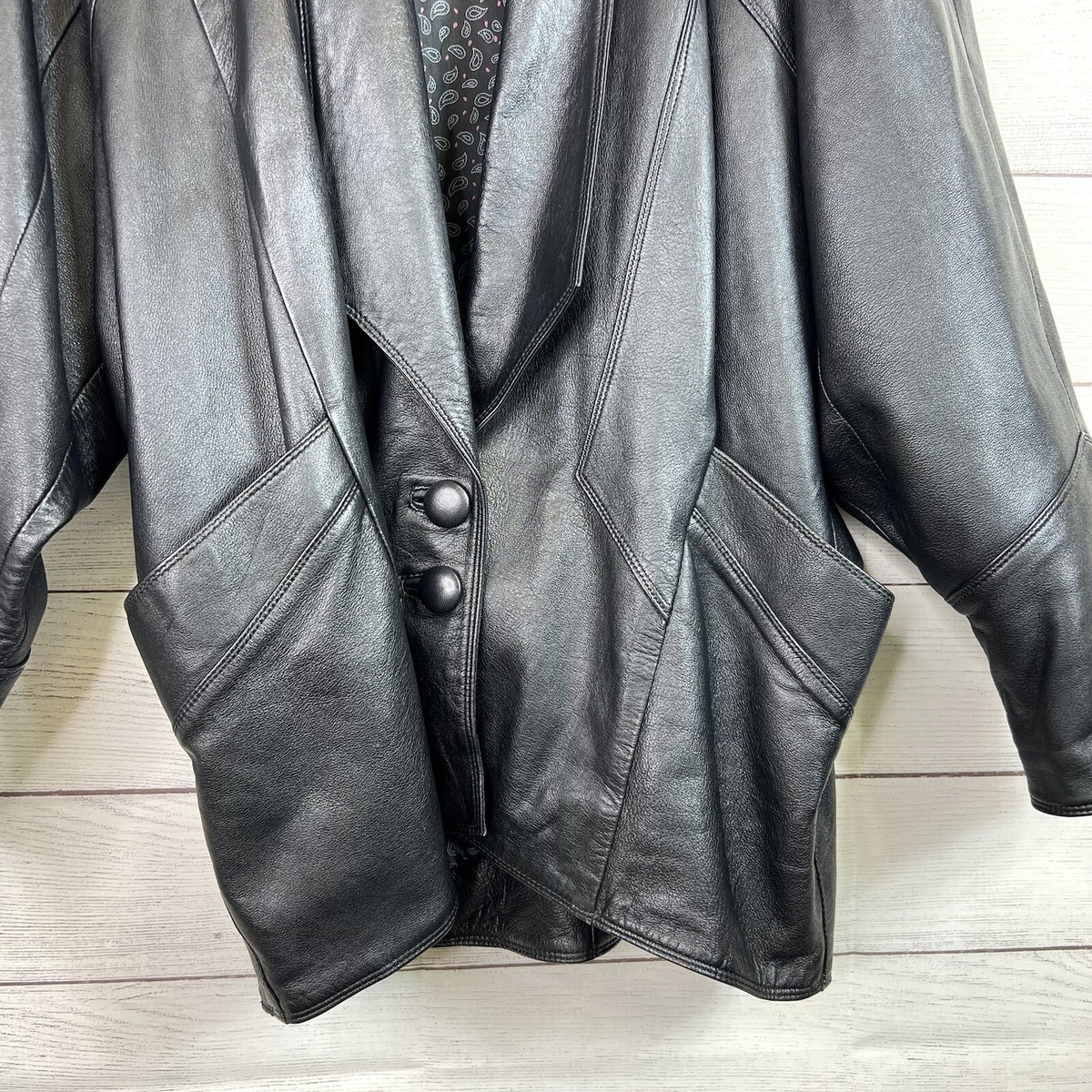 Vintage Vera Pelle Black Leather 90