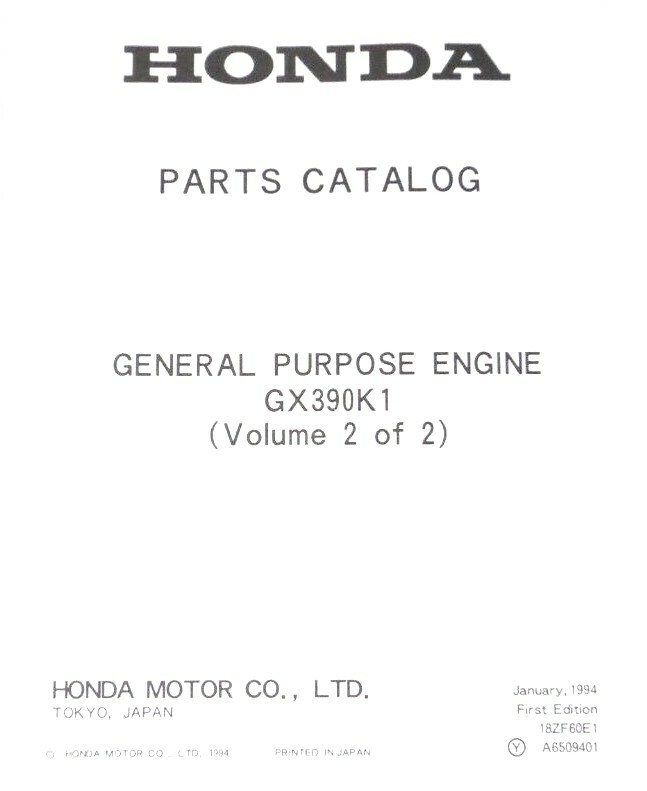 Honda Engines Parts Catalog Binder Loose Used Japan Free Ship