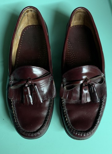 LL Bean Penny Loafers Shoes Burgundy 