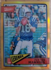 2018 Panini Classics Peyton Manning Premium Optichrome Timeless Tributes Gold/65