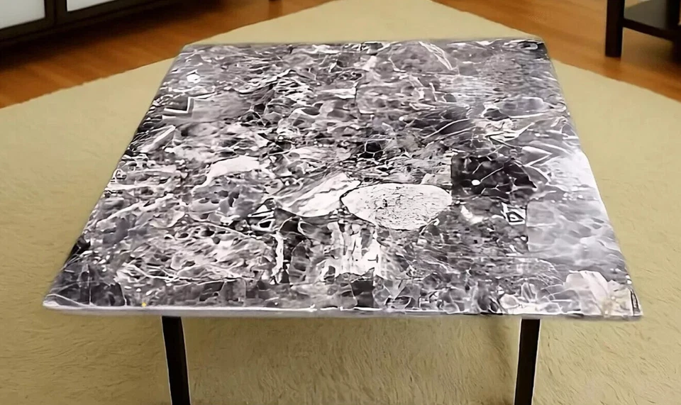 Стол ручной работы из агатовых камней | стол из хрусталя и драгоценных камней на заказ | полудрагоценный - Изображение 2 из 4