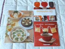 3 LIVRES TUPPERWARE DEMOULEZ LES LA SAGA DES MOULES  + LES PATES + MICRO ONDES