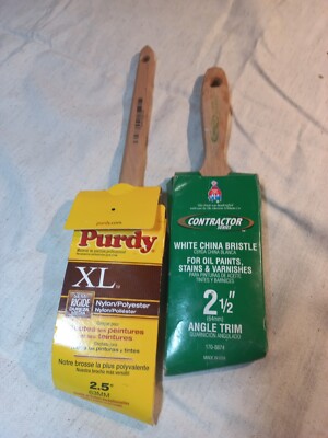 Qty of 2 Brand NEW Purdy XL 2.5 in.  & Sherwin Williams contractor / angle Frshp