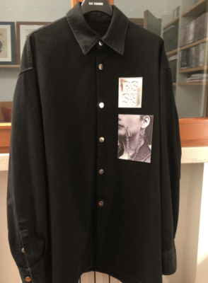 Raf Simons Oversized Denim Button Shirt Patch s/s 19 Punk Robert