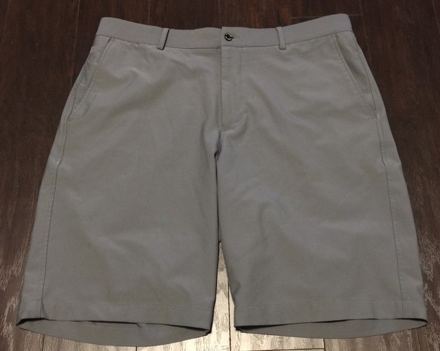DUNNING 34x9 Flat Front Gray Stretch Golf Shorts EUC | eBay