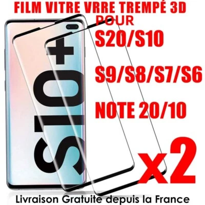 FILM PROTECTION VERRE TREMPE pour Samsung S22 S21 S20 S10 S9 8 Note 20 total 3D