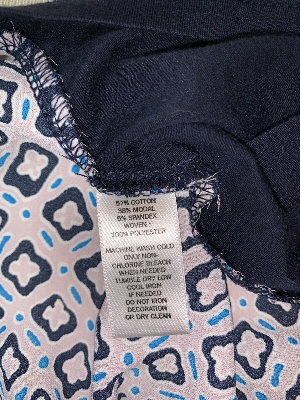 Loft Outlet SOLID NAVY FRONT Print BACK Short SLE… - image 12