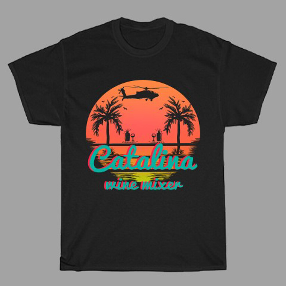 Catalina Wine Mixer Movie Mens Black Tee Sizes S to 3XL