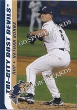 2023 Tri City Dust Devils Nathan Burns RC Rookie Los Angeles Angels Minor League