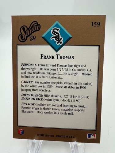 1992 Leaf Studio Baseball - #1-250 - Complete Your Set - You Pick - Picture 339 of 519