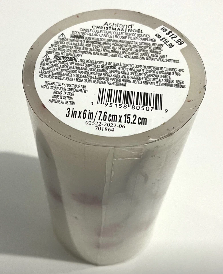 Vela de pilar perfumada de cabaña de Navidad NOËL 3 pulgadas x 6 pulgadas Foto 4 de 4