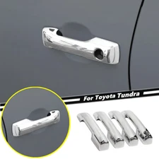 For Toyota Tundra 2022-2025 ABS Chrome Front & Rear Door Handle Cover Trim Caps