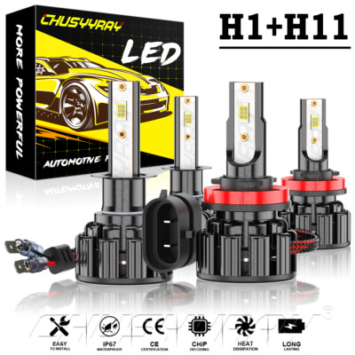 For Ford C-Max 2013-2015 4x H1 + H11 Kit de Lámparas LED para Faros Altos/Bajos