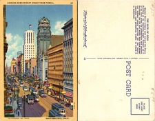 Vintage California Market Street San Francisco CA Postcard Unused 51197