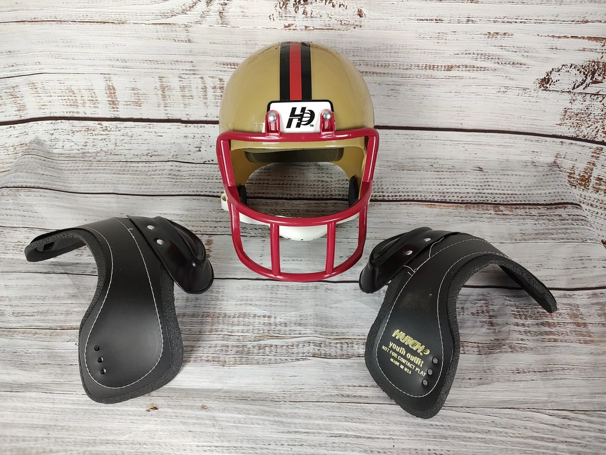 HUTCH Little Pros Uniform San Francisco 49ers Helmet Shoulder Pads