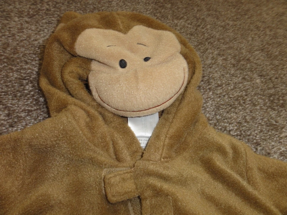 DISFRAZ BEBÉ NIÑO MONO MARRÓN 2 PIEZAS TALLA 6-12 MESES POR VIEJO AZUL MARINO Foto 2 de 4