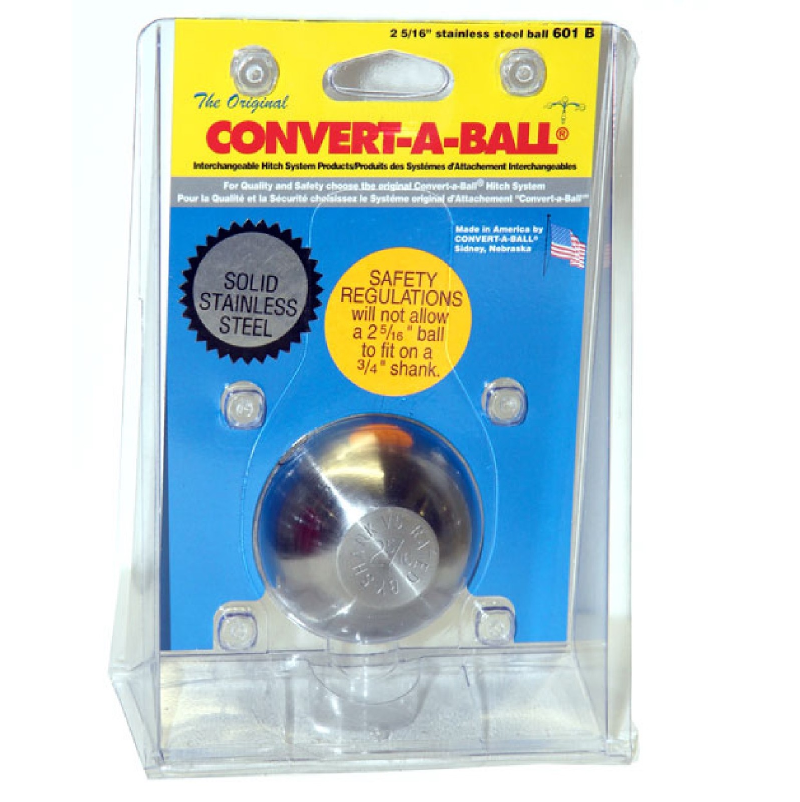 Convert A Ball Universal 2-5/16" Stainless Steel Interchangeable Hitch Ball 601B