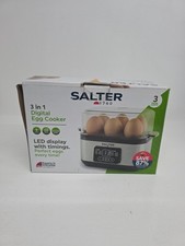 Salter 3 In 1 Digital Egg Cooker LED Display 6 Egg Steamer With Bowl