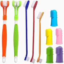 10 Pack Pet Dog Toothbrush Dog Dental Kit Multi-Angle Dental Cleaning Brushes