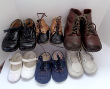 VINTAGE LOT BABY TODDLER SHOES - 6 PAIRS