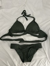 Target Olive Green Wrap Triangle Bikini Set