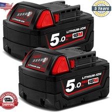 2PACK 5.0 AH Extended Capacity For Milwaukee M18 18V Lithium Battery 48-11-1860