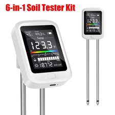 Imagen de 6-in-1 Soil Moisture Meter Digital Soil Tester Kit with pH Temperature Humidity