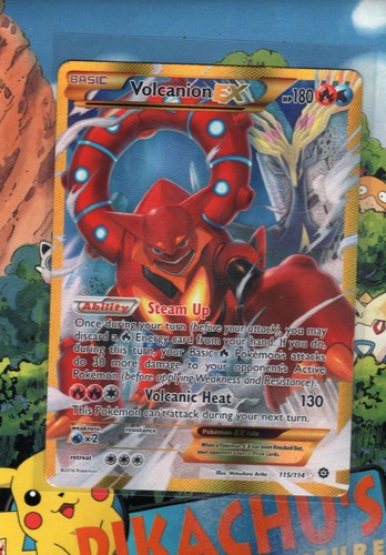 Pokémon TCG Volcanion EX (Secret) 115/114 XY - Steam Siege Holo NM