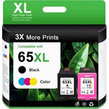 65XL Ink Cartridge for HP 65 Deskjet 2622 2652 2655 3700 3720 ENVY 5052 5055 Lot