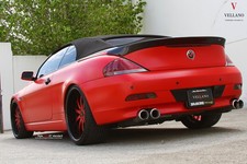 Cars Bmw 650 Red Convertible Vellano Wheels Art Print Poster 11x17