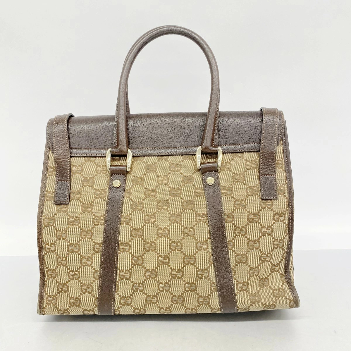 Gucci GG Canvas Abby Handbag Brown Gold Hardware thumbnail 12