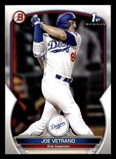 Joe Vetrano 2023 1st Bowman Draft #BD-91 Los Angeles Dodgers ROOKIE RC