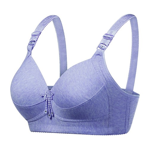 Mature Womens Bras Wireless Cotton Thin Padded Sexy Lingerie Underwear AA A B C - Picture 12 of 15