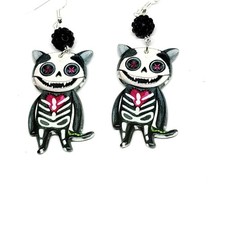 Skeleton Vampire Halloween Dangle Drop Earrings
