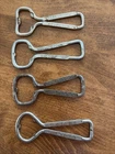 4 Vintage Soda Bottle Openers – 7Up RC Cola Mission Canada Dry Cast Metal 1950s