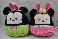 SQUISHMALLOWS DISNEY'S MICKEY and MINNIE MOUSE W BUNNY EARS SET OF 2 NWT 2025
