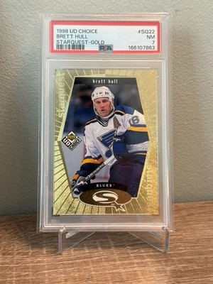 1998-99 Upper Deck UD Choice Starquest Gold Brett Hull #SQ22 10/100 PSA 7