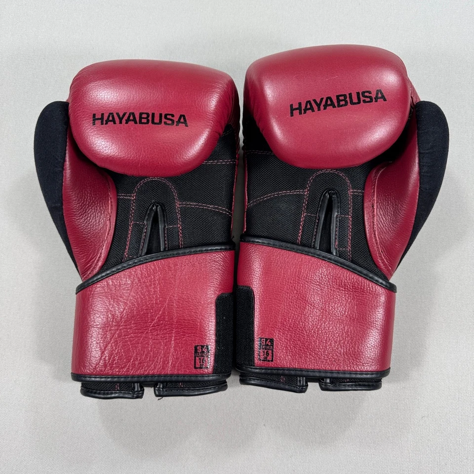 Guantes de Boxeo Hayabusa S4 16oz Cuero Rojo Negro Correa Ajustable Foto 2 de 4