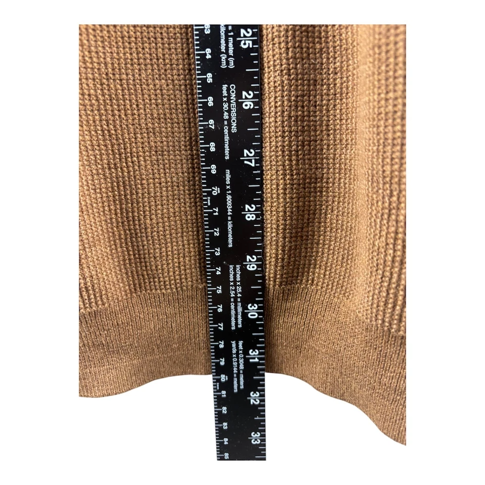 Camisa Suéter Alfani Macy’s Para Hombres M Marrón Carmelo Cuello Informal Cuello en V Foto 4 de 4