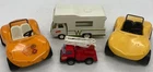 Vintage Tonka Toy Lot: Camper Fire Truck Orange & Yellow Dune Buggies
