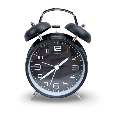 Peakeep Loud Alarm Clock for Heavy Sleepers Adults Matte Black