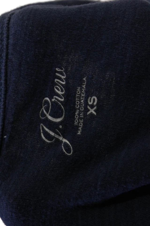 Camiseta para mujer J Crew manga corta cuello redondo Love First azul algodón talla XS Foto 4 de 4